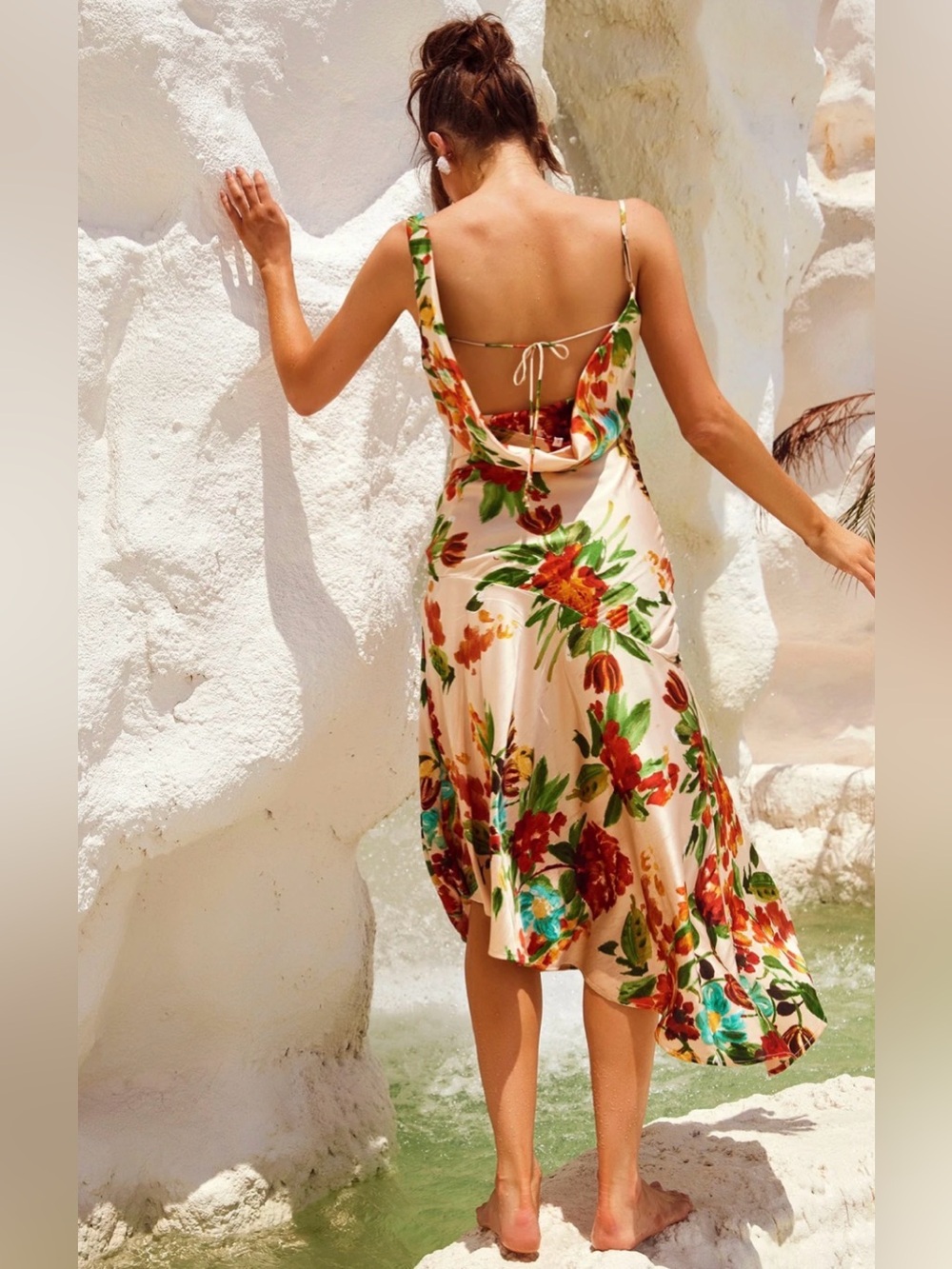 Sage and Paige secret jungle midi dress color nude size XL/AU 14